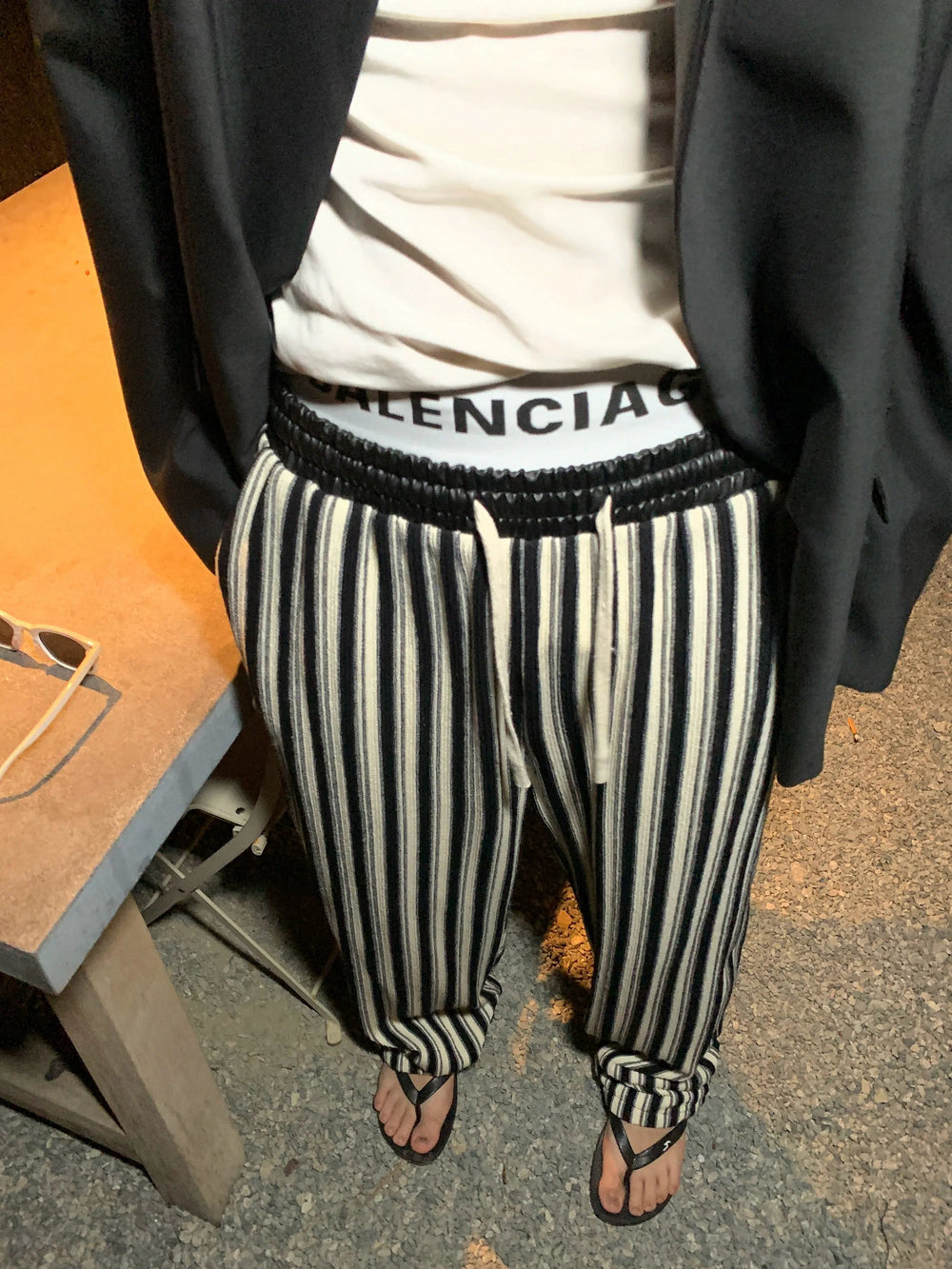 Drapey Striped Pants