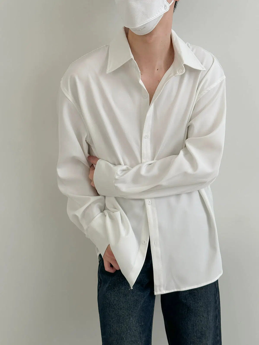 Drapey long-sleeved shirt