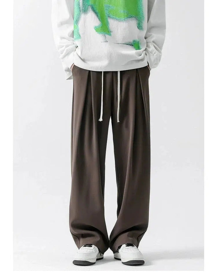 Drawstring Elastic Waist Pants