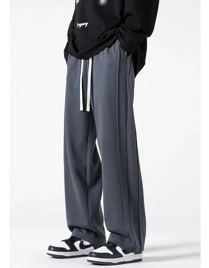 Drawstring Straight Sweatpants