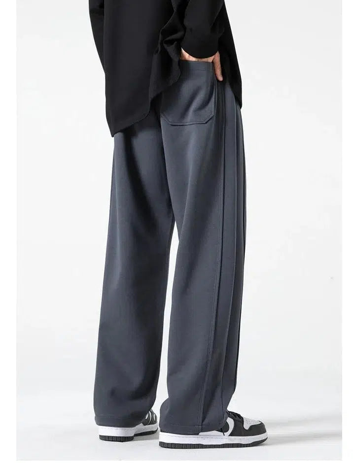 Drawstring Straight Sweatpants