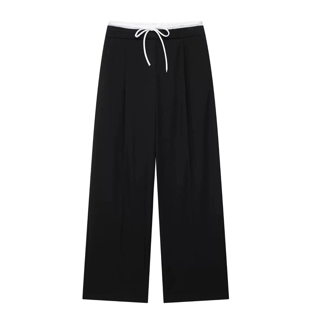 Drawstring Wide-Leg Pants