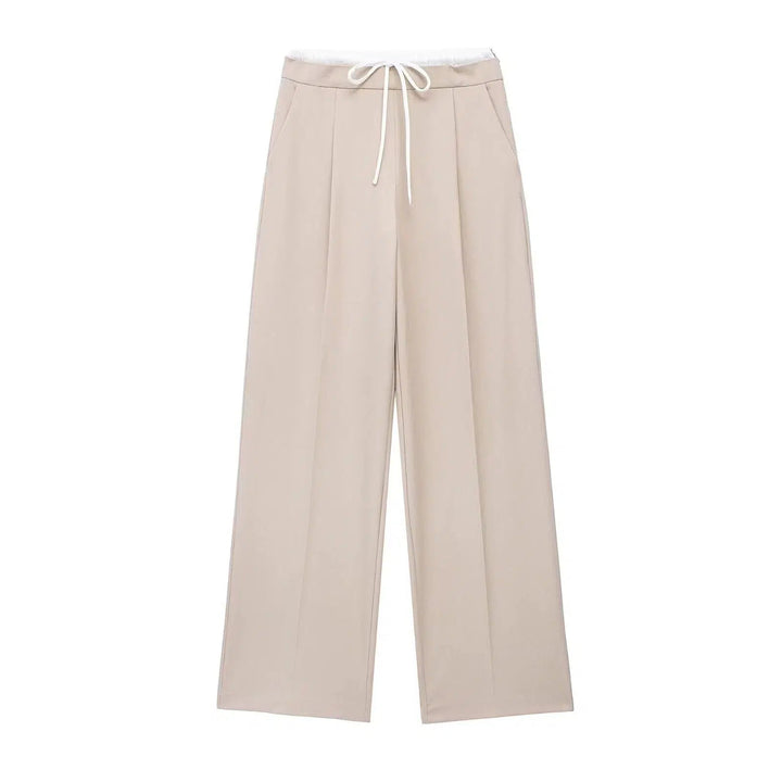 Drawstring Wide-Leg Pants