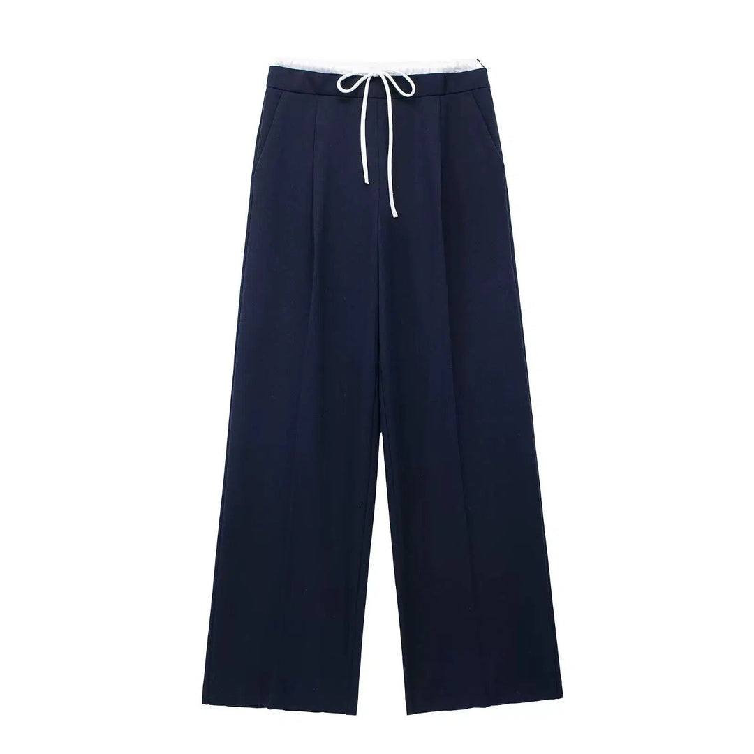 Drawstring Wide-Leg Pants