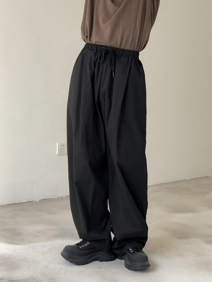 Drawstring Wide-leg Casual Pants