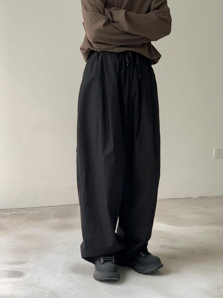 Drawstring Wide-leg Casual Pants