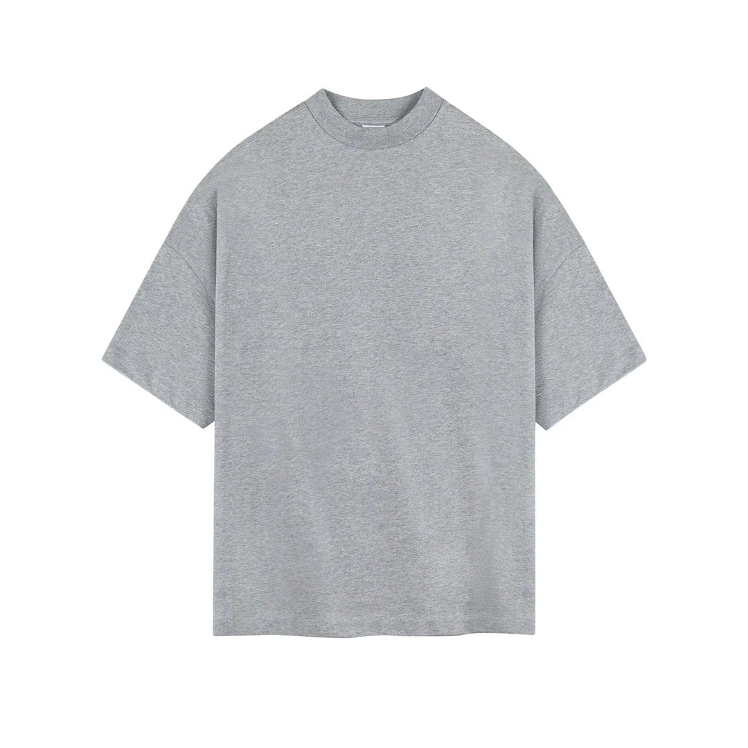 Drop Shoulder Half Turtleneck Shirt