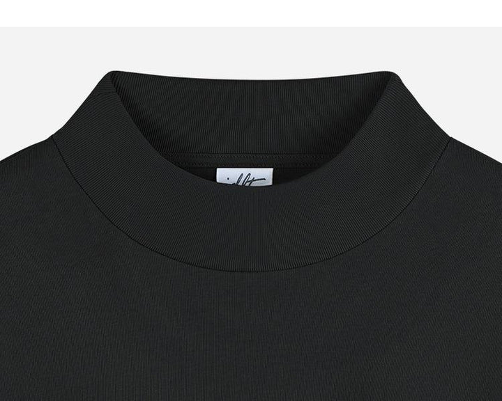 Drop Shoulder Half Turtleneck T-shirt