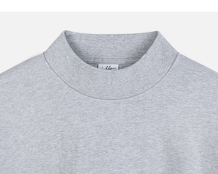 Drop Shoulder Half Turtleneck T-shirt