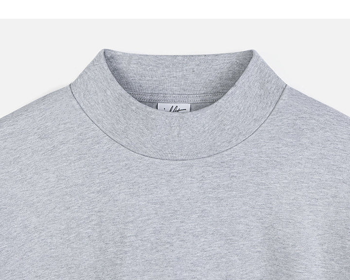 Drop Shoulder Half Turtleneck T-shirt