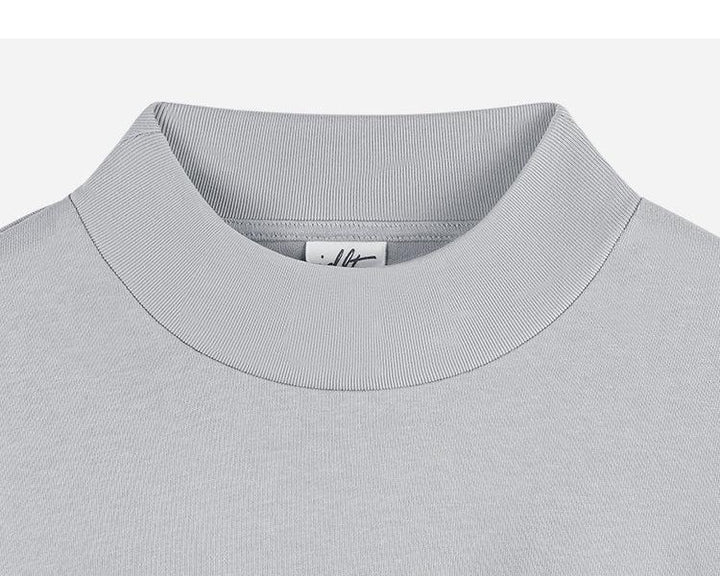 Drop Shoulder Half Turtleneck T-shirt