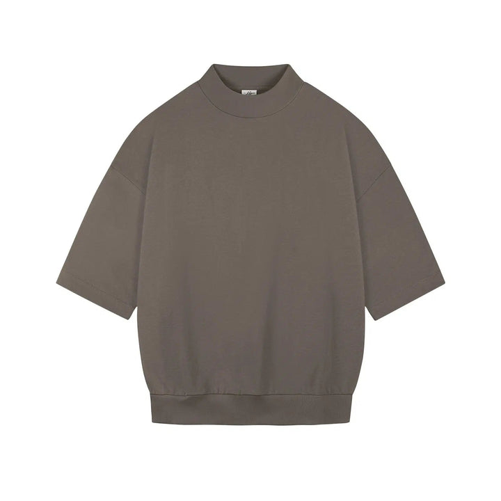 Drop Shoulder Half Turtleneck T-shirt