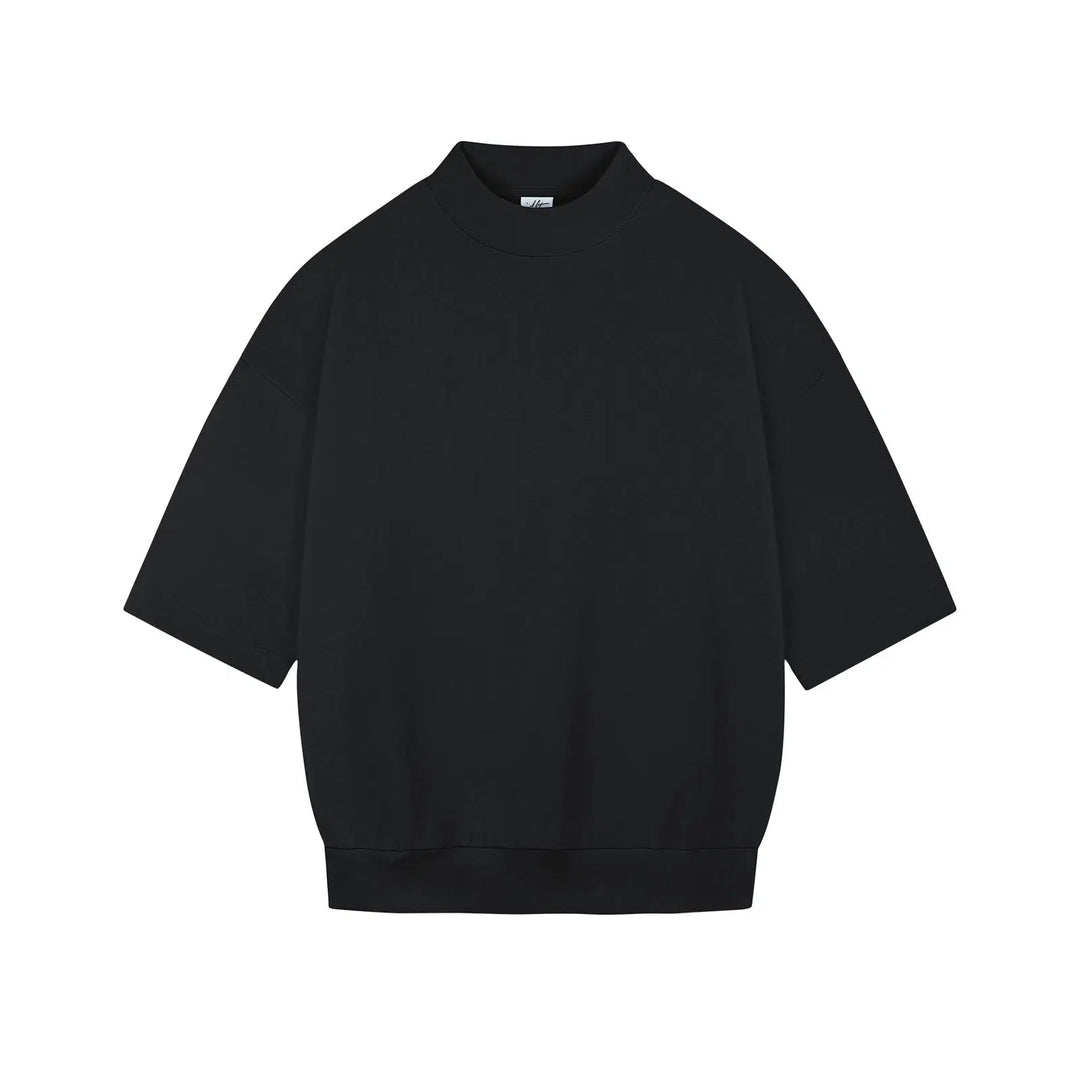 Drop Shoulder Half Turtleneck T-shirt