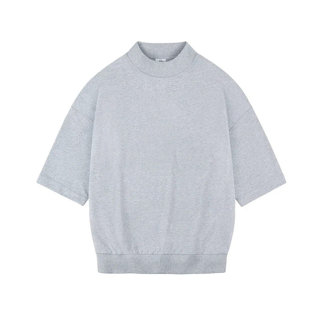 Drop Shoulder Half Turtleneck T-shirt