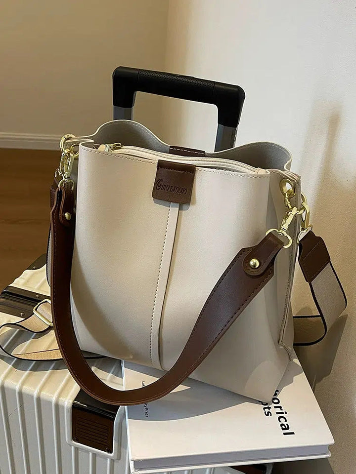 Dual Straps Bucket Shaped Bag