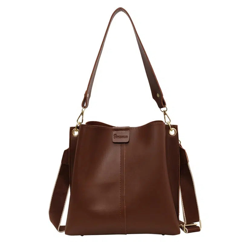 Dual Straps Bucket Shaped Bag