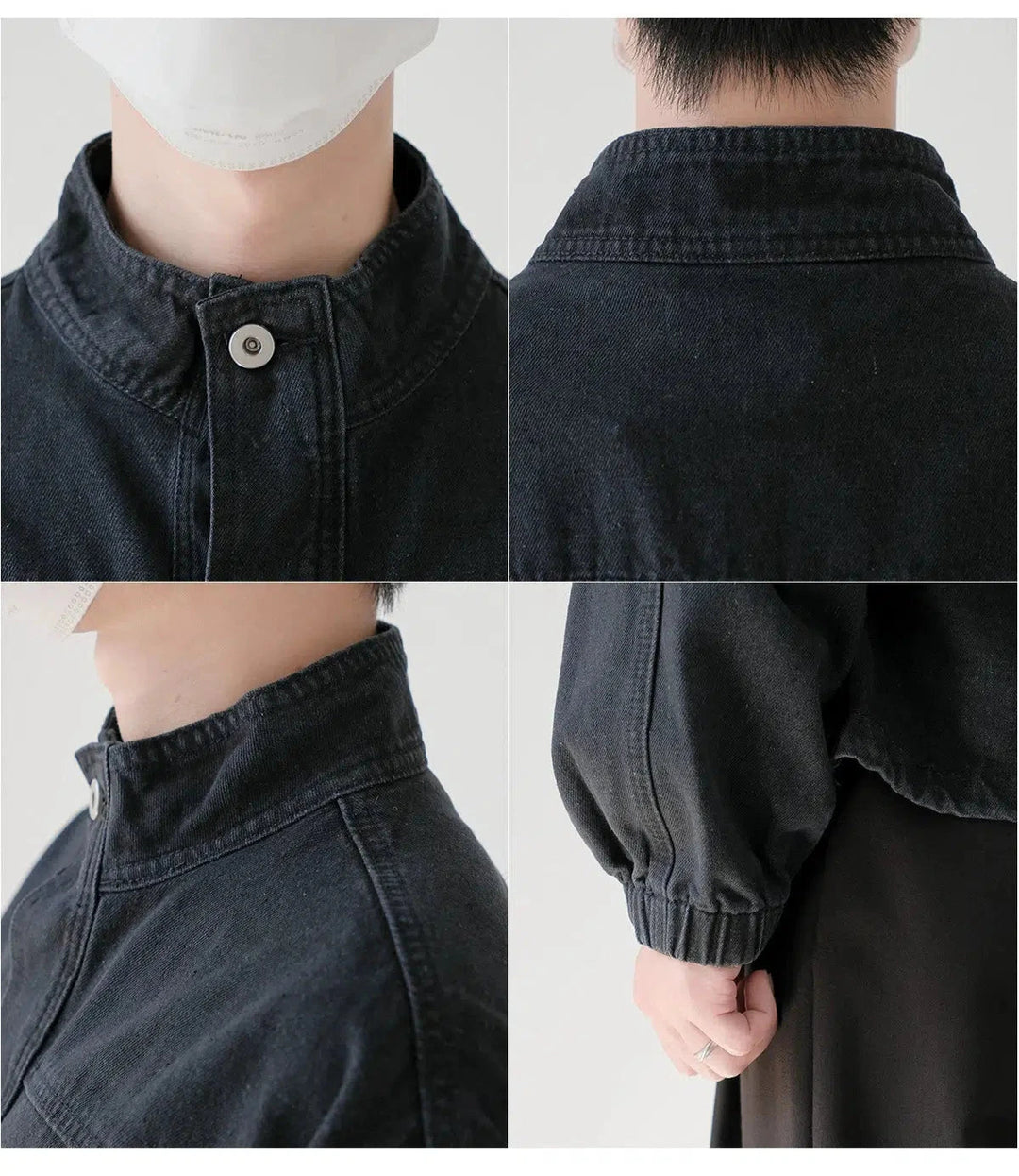 Elastic Cuffs Casual Denim Jacket