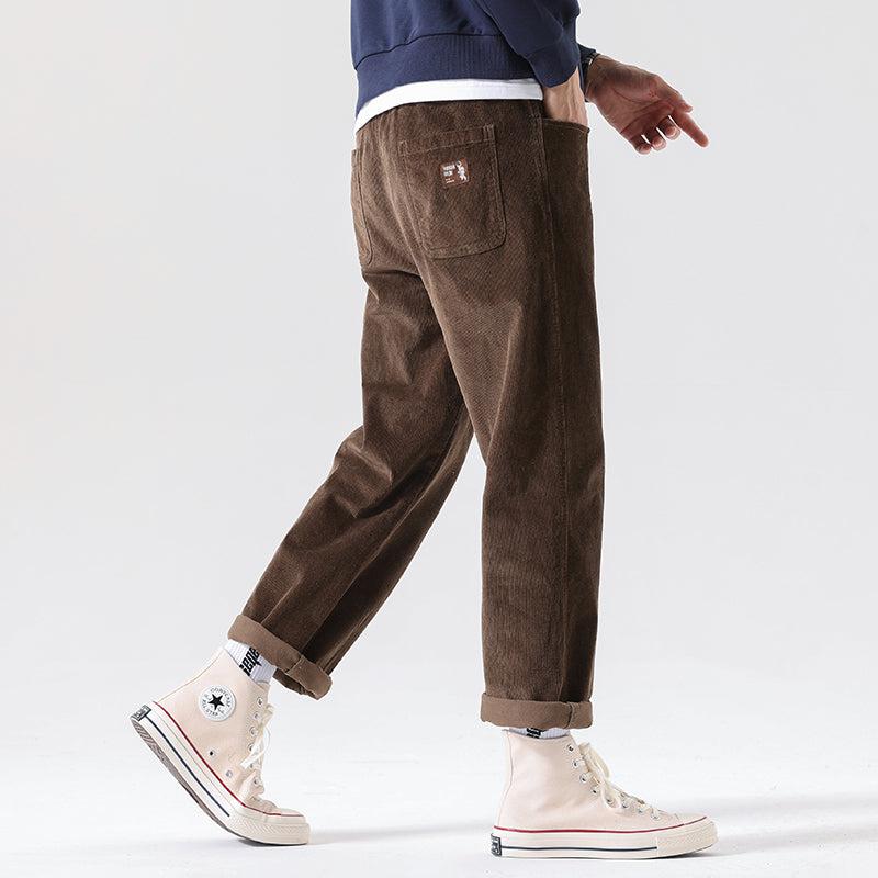 Elastic Waist Corduroy Pants