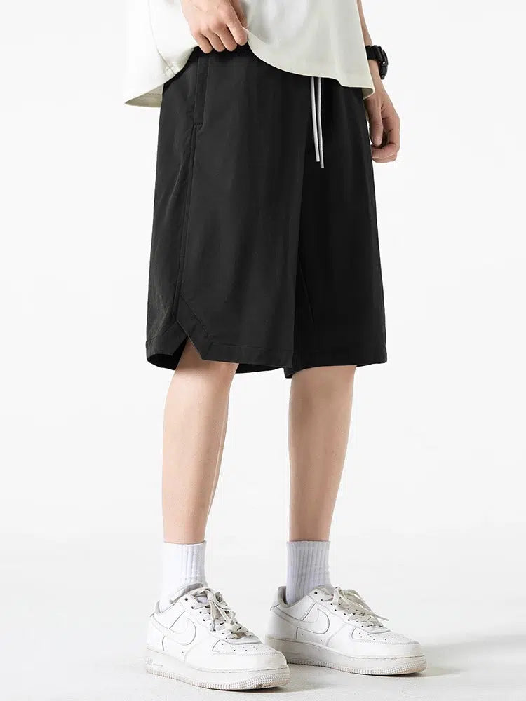 Elastic Waist Loose Sports Shorts