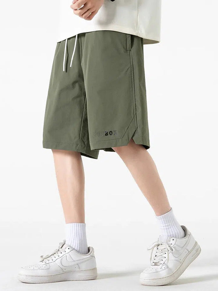 Elastic Waist Loose Sports Shorts