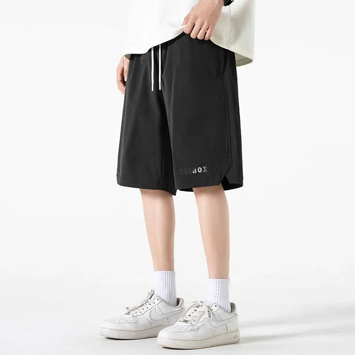 Elastic Waist Loose Sports Shorts