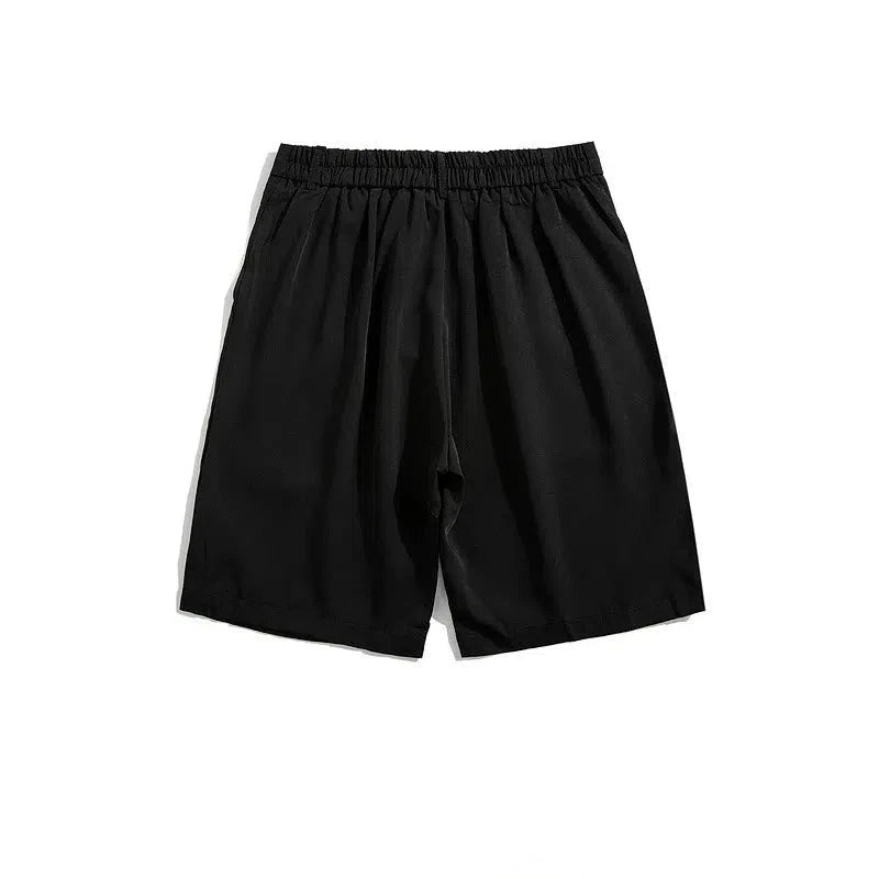 Elastic Waist Pleated Shorts