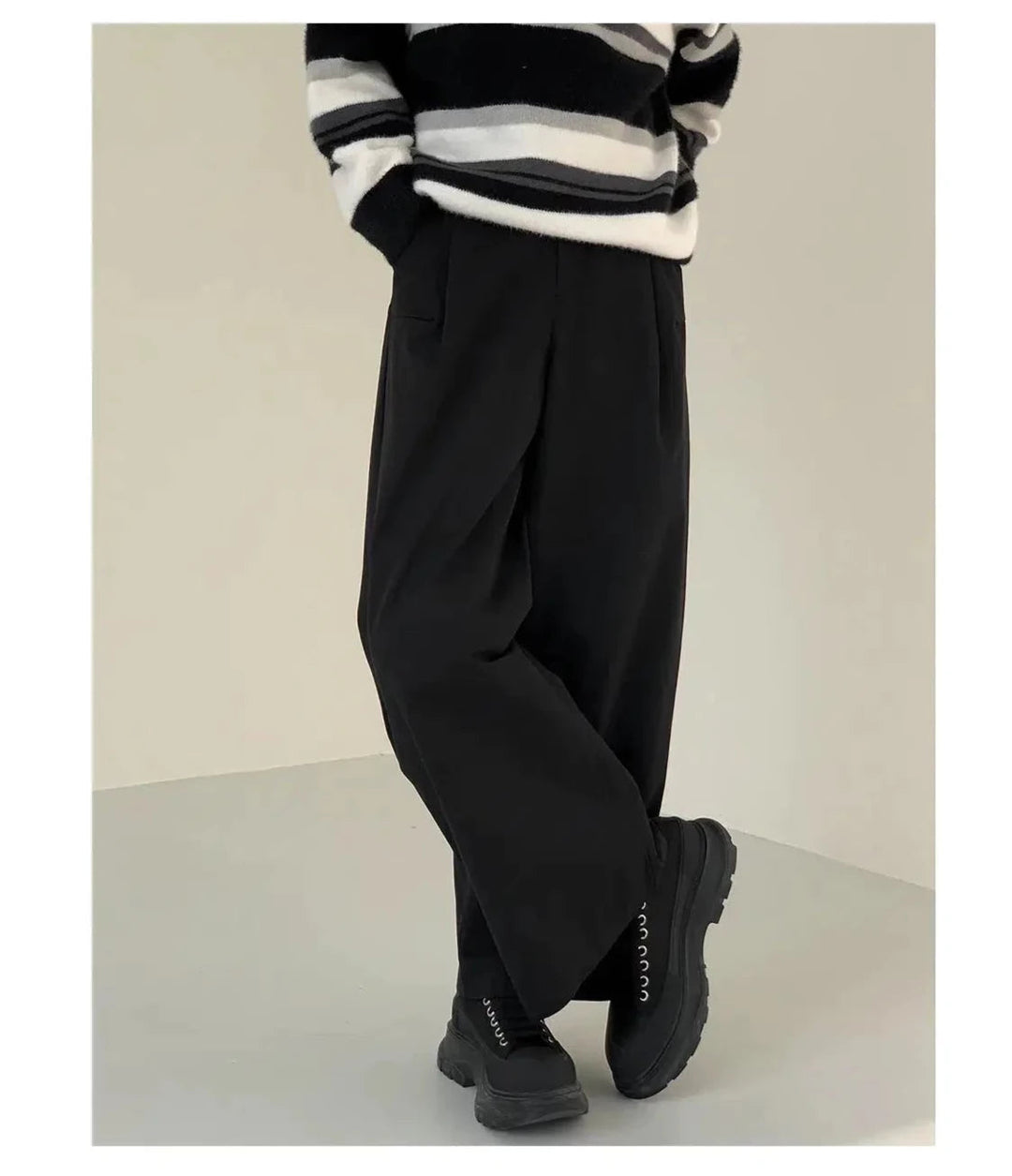 Elastic Waist Wide Leg Pants