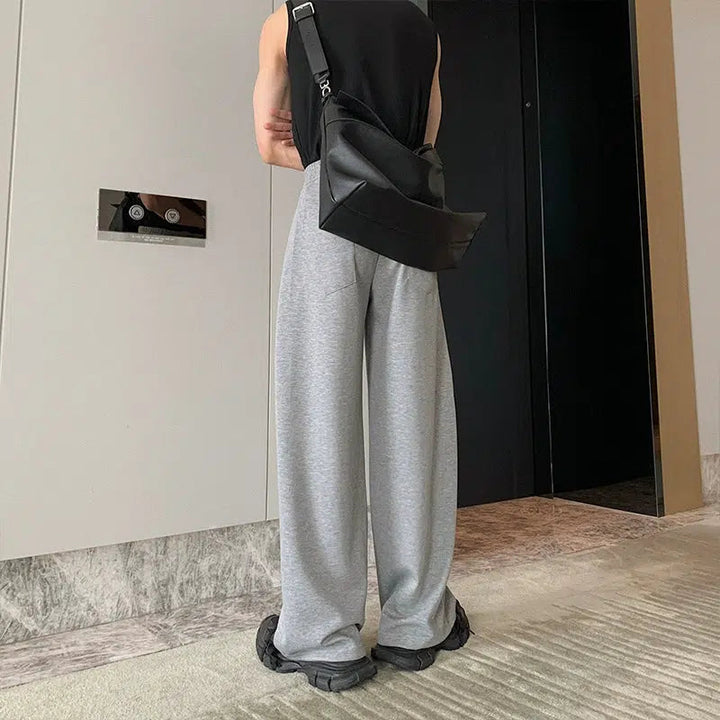 Elastic Waist Wide Leg Pants