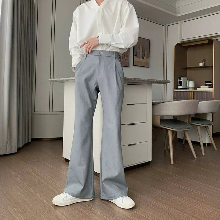 Elastic Waist Wide-leg Casual Pants