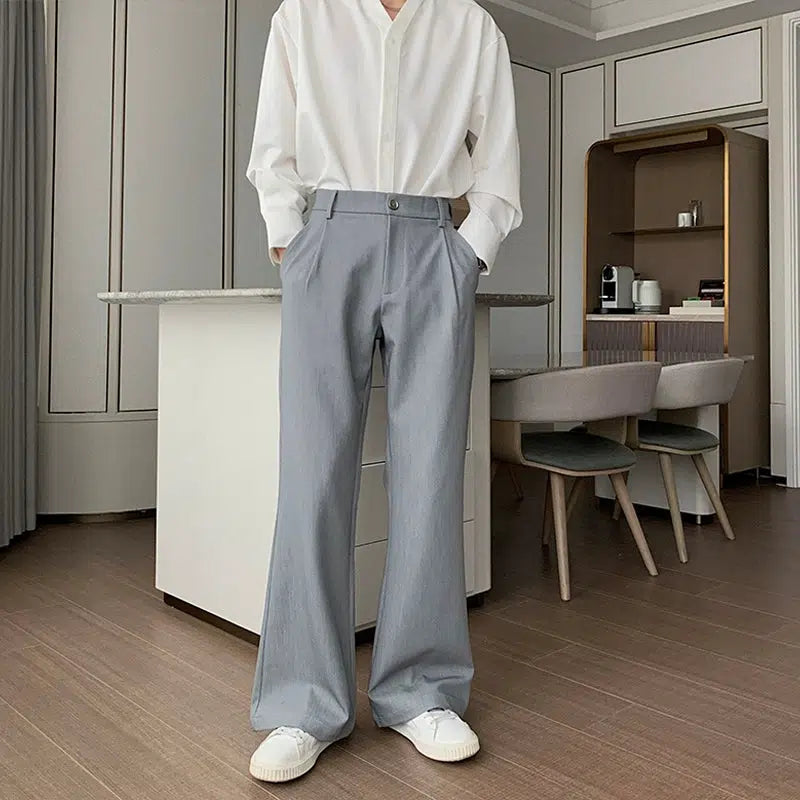 Elastic Waist Wide-leg Casual Pants