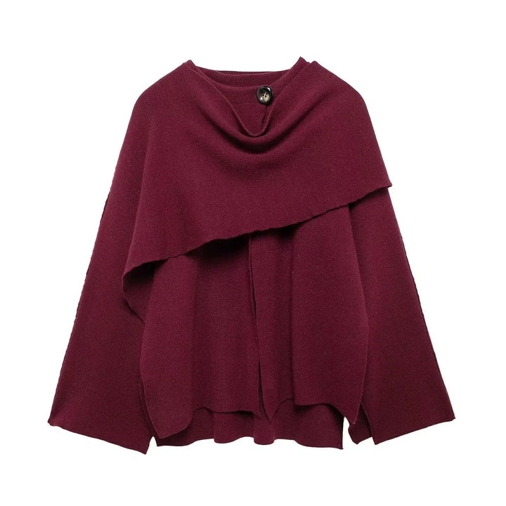 Elegant Layered Cape-style Short Coat