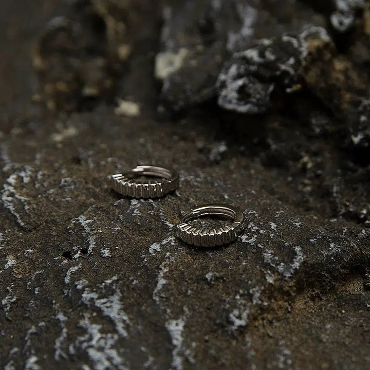 Elegant Textured Hoop Earrings