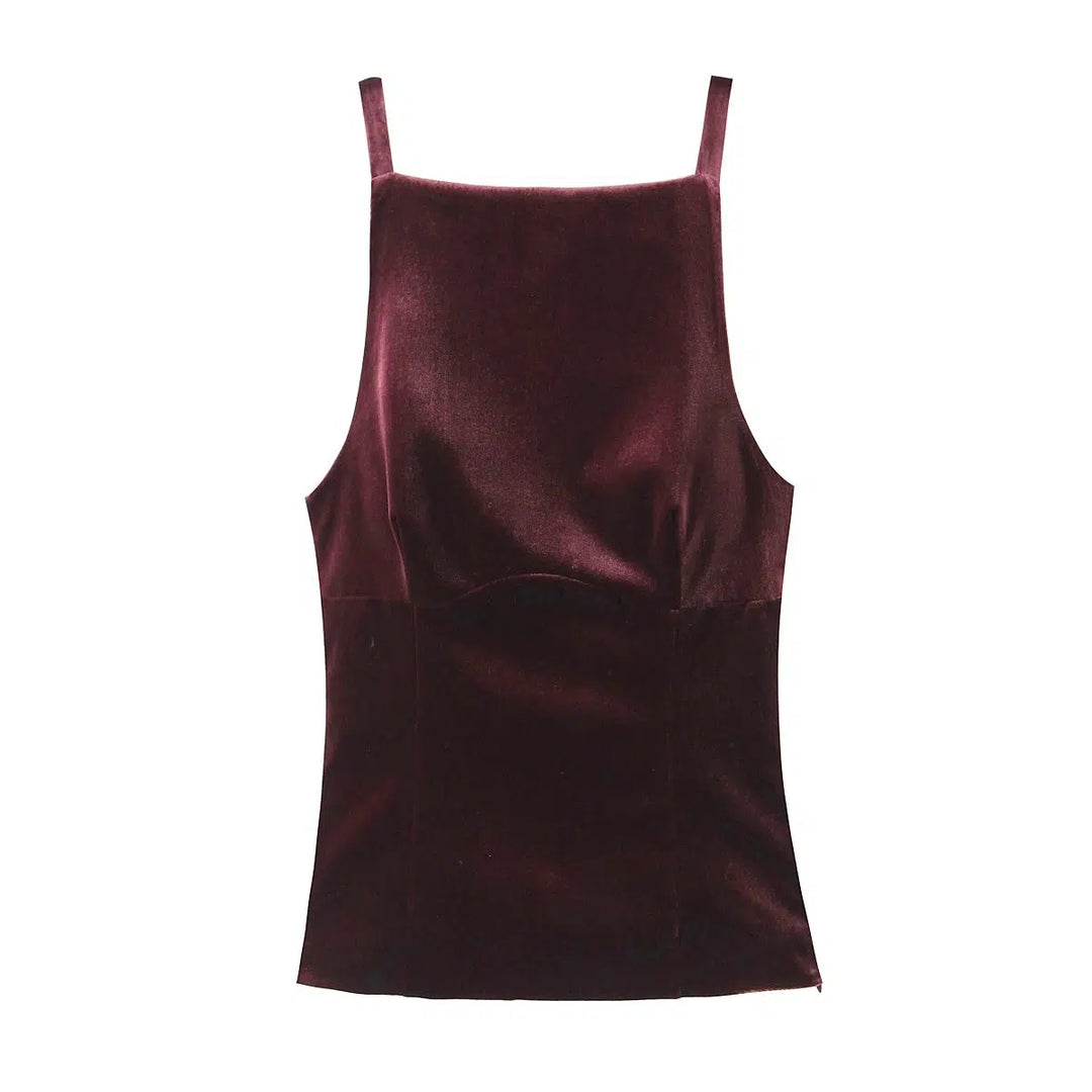 Elegant Velvet Tank Tops