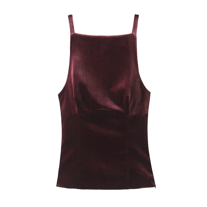 Elegant Velvet Tank Tops