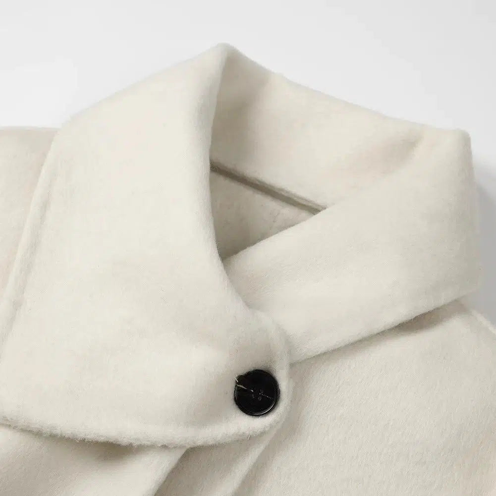 Scarf Detail Elegant Wool Coat