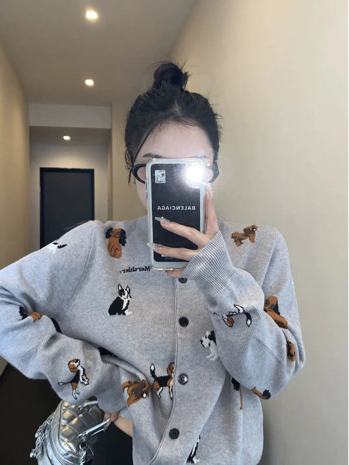 Embroidered Dog Sweatshirt