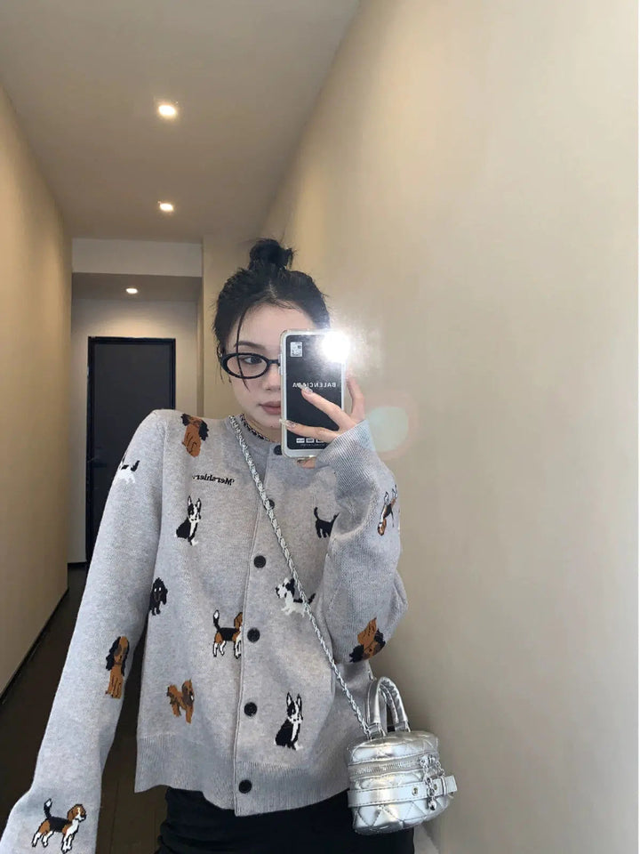 Embroidered Dog Sweatshirt