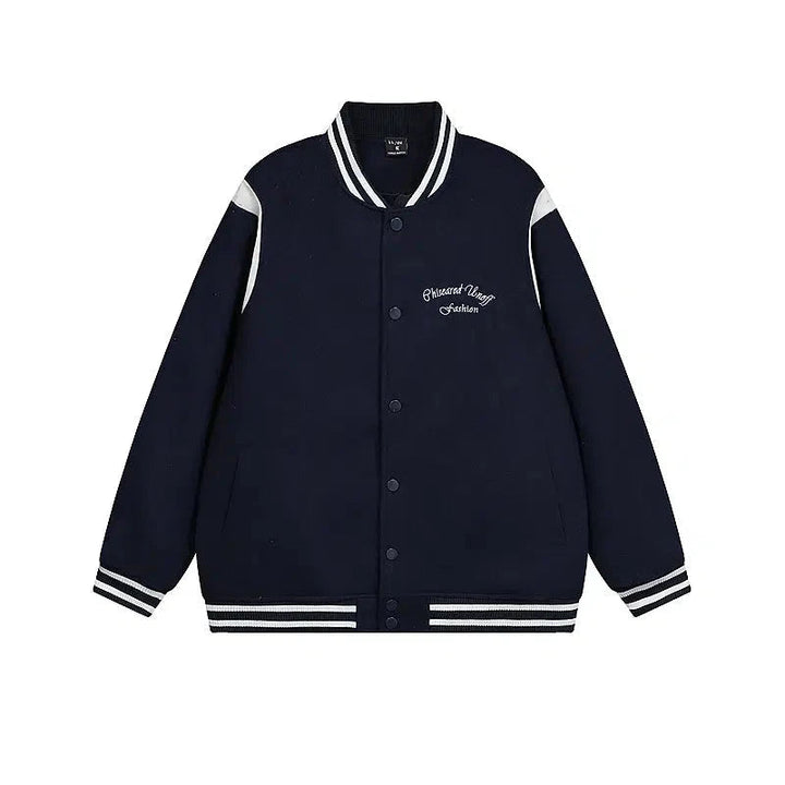 Embroidered Logo Varsity Jacket