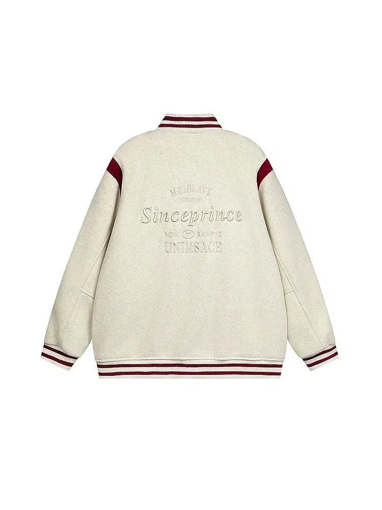 Embroidered Logo Varsity Jacket