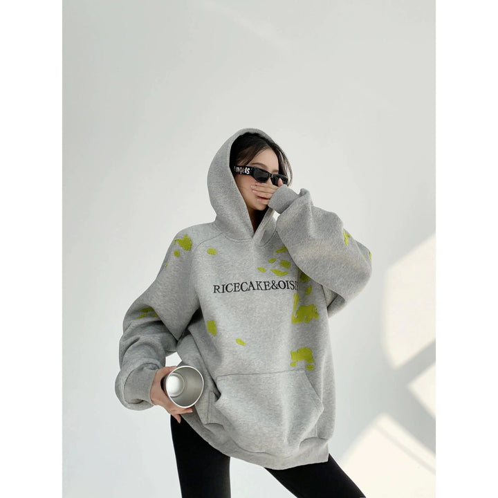 Embroidery Graphic Hooded Sweatshirt