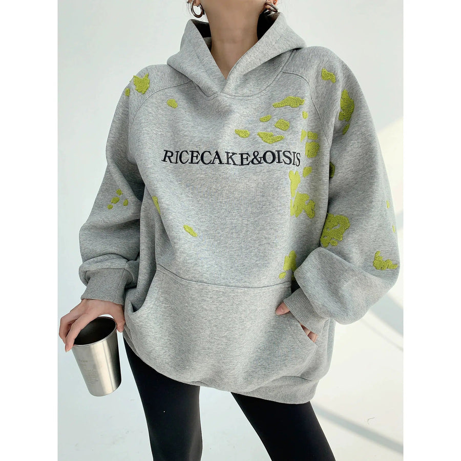 Embroidery Graphic Hooded Sweatshirt