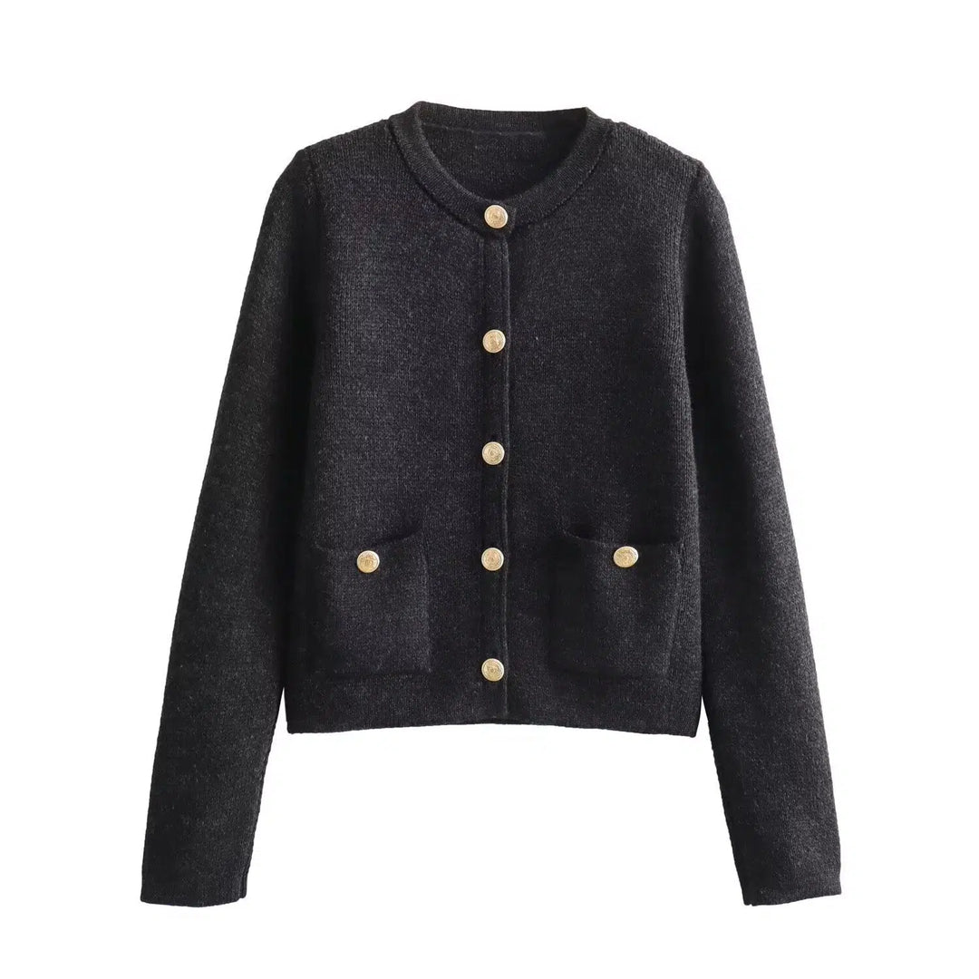 Fashion Casual Button Knitted Jacket