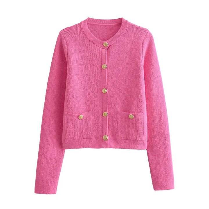 Fashion Casual Button Knitted Jacket