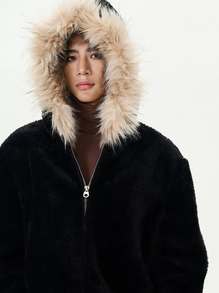 Faux Fur Hooded Jacket