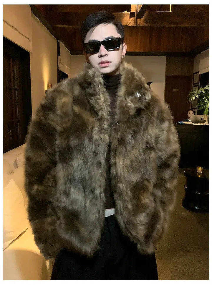 Faux Fur Mink Coat