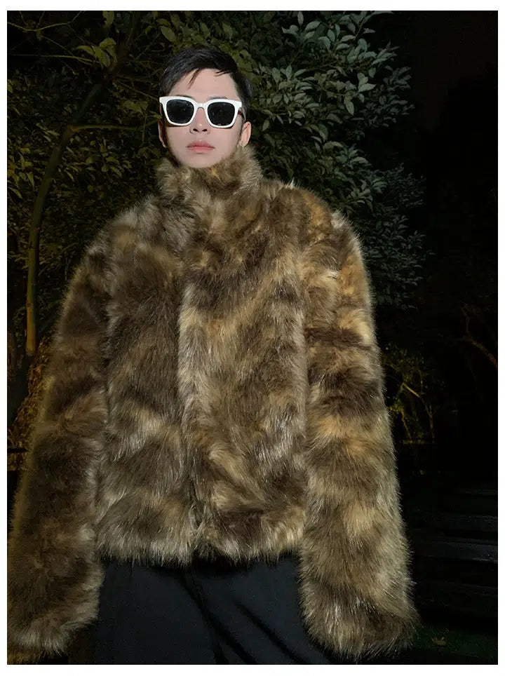 Faux Fur Mink Coat