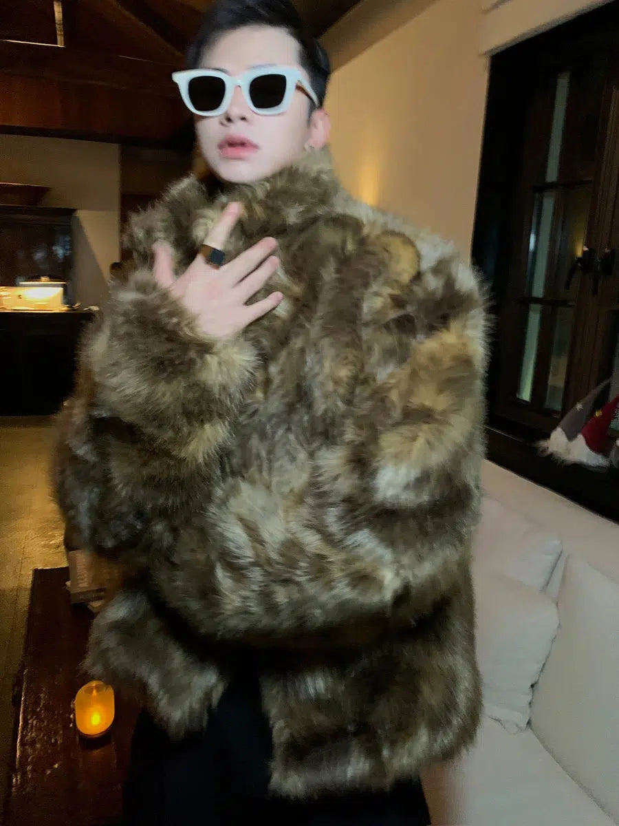 Faux Fur Mink Coat