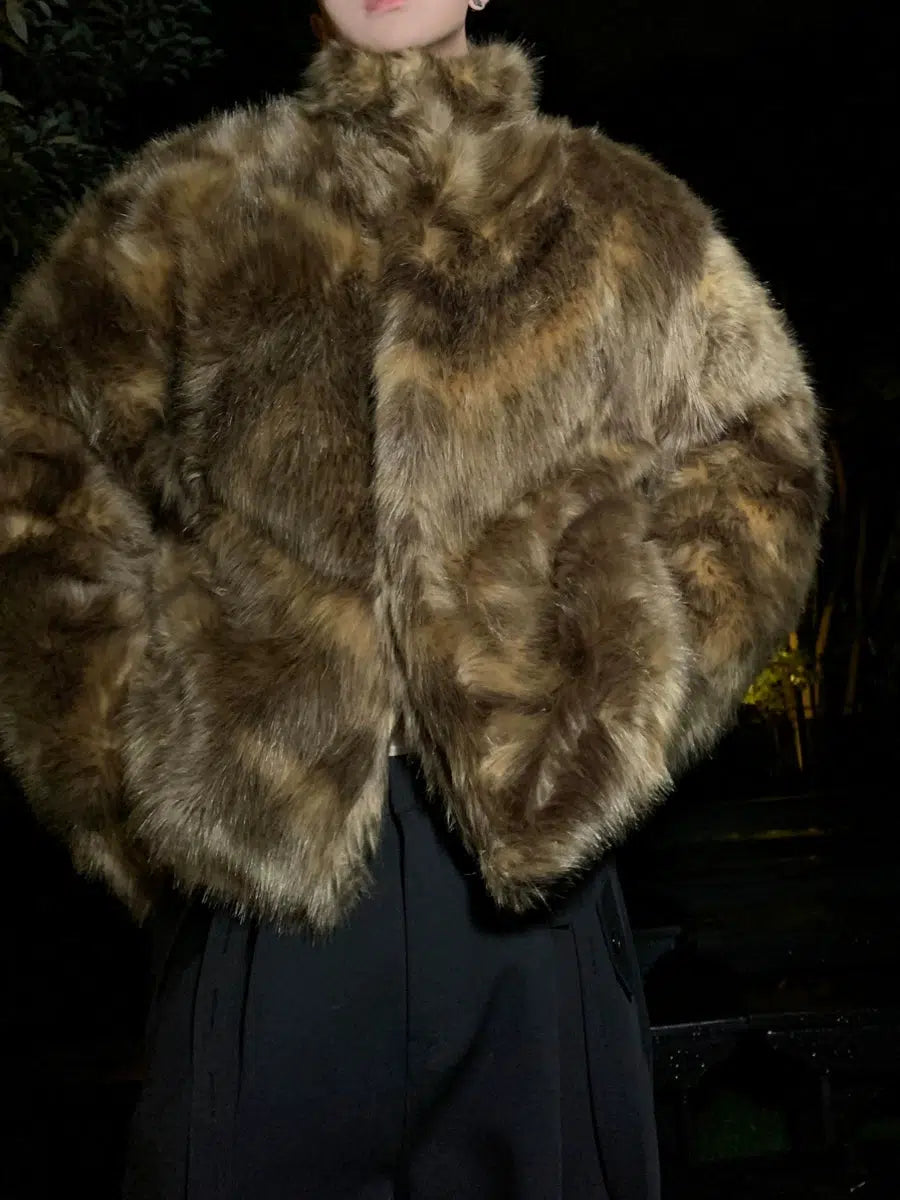 Faux Fur Mink Coat