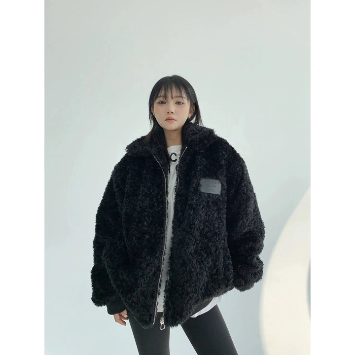 Faux Fur Zip-Up Coat