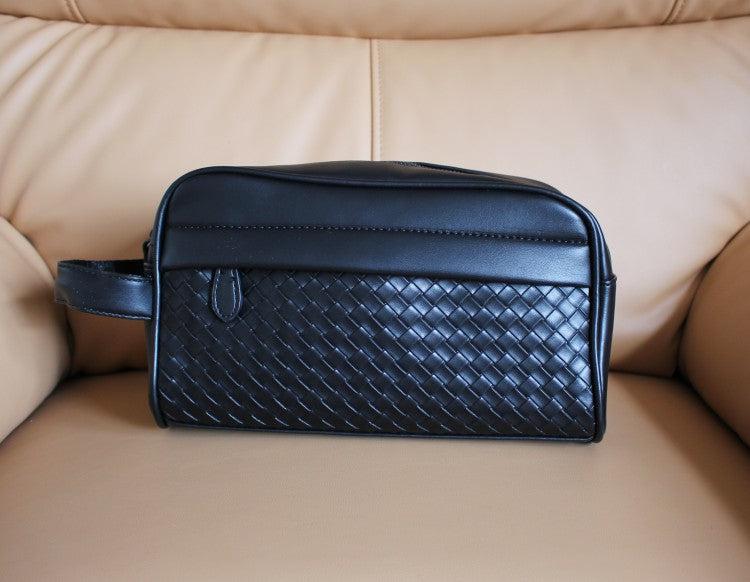 Faux Leather Clutch Cosmetic Bag